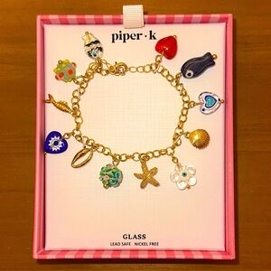 ☀️🐚 Piper K Glass Charm Bracelet 🐠🌞 - Beachy, summer vibes